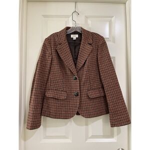 talbots women 100% wool blazer size 10